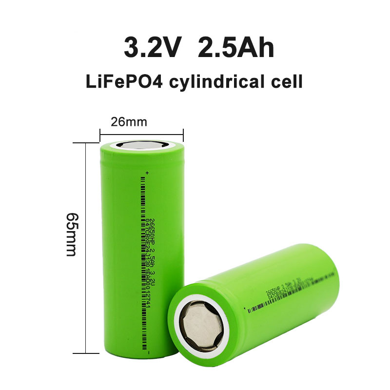 26650 2500mAh 3.2v Li Ion Battery Cell Rechargeable Cylindrical Lithium Ion Battery