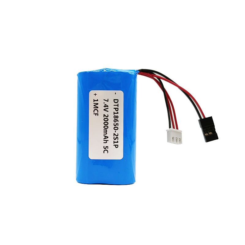 7.4 Volt 18650 2000mAh Li Ion Batteries Packs 7.4 v Rechargeable Lithium Ion Battery Pack