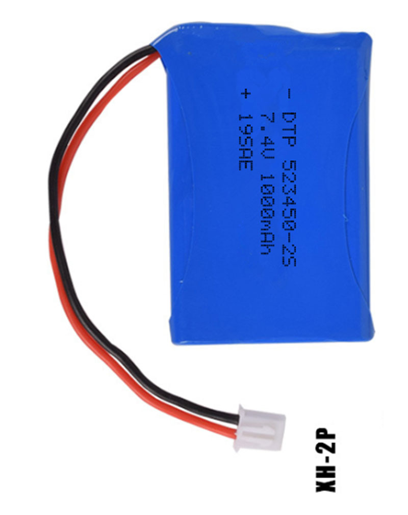 7.4 Volt 1000mAh Lipo Batteries Packs 7.4 v Rechargeable Lithium Polymer Battery Pack