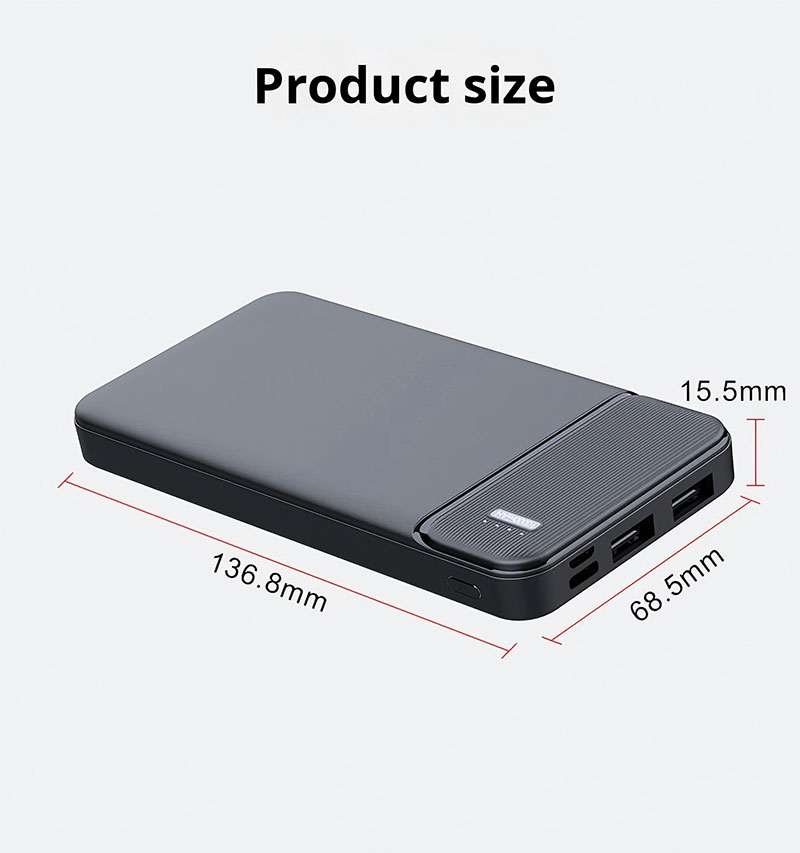 Power Bank 10000mAh PD 20W Fast Charging Portable Charger